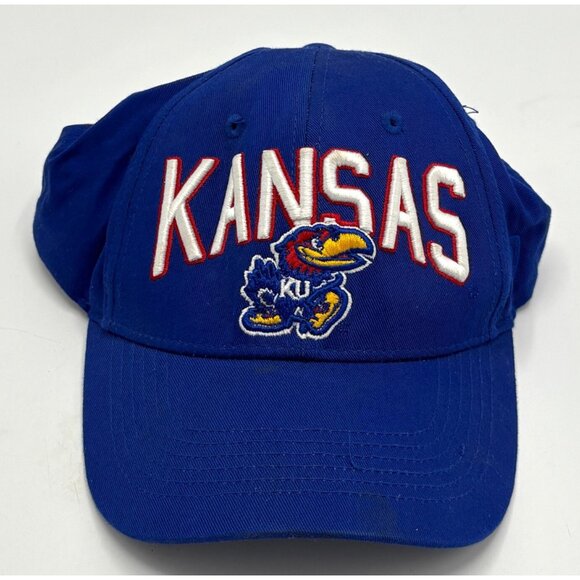 🧢 Vintage Kansas Jayhawks Snapback Hat Top of the World Adjustable KU NCAA - Picture 1 of 7